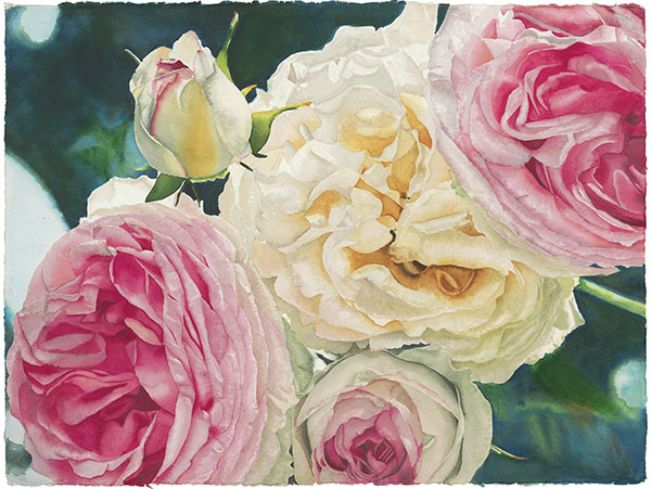 "Paris Roses - the painting from my first studio in the garage."
